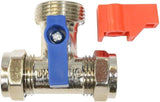Securplumb CP 15mm x 15mm x 3/4 Inch BSP Washing Machine Tee Tap Valve