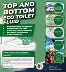 Flowchem Eco Toilet Fluid Cleaner Rinse Caravan Motorhome Blue Pink Top & Bottom