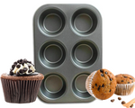 LARGE MUFFIN PAN YORKSHIRE PUDDING CUP MOULD BAKEWARE 6 CUPS CAKE BAKING TRAY