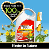 Weedol Rapid WeedKiller Weed Control Ready To Use Treats 100m2 Manual Spray 3L