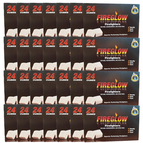 28 x Fire Lighters Long Burning Firelighters Fireglow Barbecue Oven Quick Fire