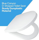Soft Close Toilet Seat Bathroom D Shape WC Heavy Duty Seat One Button Release