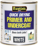 Rustins Quick Dry Primer & Undercoat Does both jobs White or Grey 250ml/500ml/1L