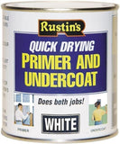 Rustins Quick Dry Primer & Undercoat Does both jobs White or Grey 250ml/500ml/1L