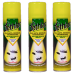 3 x Dethlac Insecticidal Lacquer Kills Crawling Insects Ants Woodlice Etc 250ml