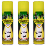 3 x Dethlac Insecticidal Lacquer Kills Crawling Insects Ants Woodlice Etc 250ml