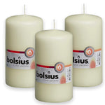 Bolsius Pillar 1 - 6 Candles Ivory Wedding Decor Events Church 130mm x 70mm 