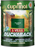 Cuprinol Ducksback Garden Shed & Fence Paint 5L-10L All Colours Or Paint Brushes