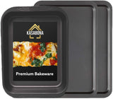 KasaBona Premium Non Stick Baking Roasting Bakeware Set Oven Tray Cooking Pizza