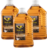 Bartoline Teak Oil Garden Wood Sealer Furniture Nourishes & Protects 1L 2L 4L 6L