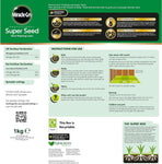 Miracle Gro Super Hard Wearing Grass Seed Front & Back Lawn Garden 33m2 1kg