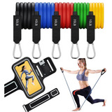 3,12,13 PCS Set Resistance Bands Exercise Tubes And Phone Armband Case Holder