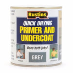 Rustins Quick Dry Primer & Undercoat Does both jobs White or Grey 250ml/500ml/1L