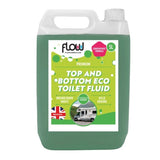 Flowchem Eco Toilet Fluid Cleaner Rinse Caravan Motorhome Blue Pink Top & Bottom