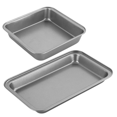 Chef Aid Non-Stick Bakeware Baking Oven Square Brownie Pan Dish Tin Tray