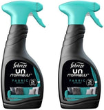 2x Febreze Unstoppables Fabric Refresher Ocean Fresh Pet Safe Soft Laundry 500ml