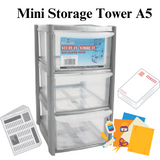 Plastic Storage Drawer Tower 3 Tier Unit Desktop Bathroom School Stationary File