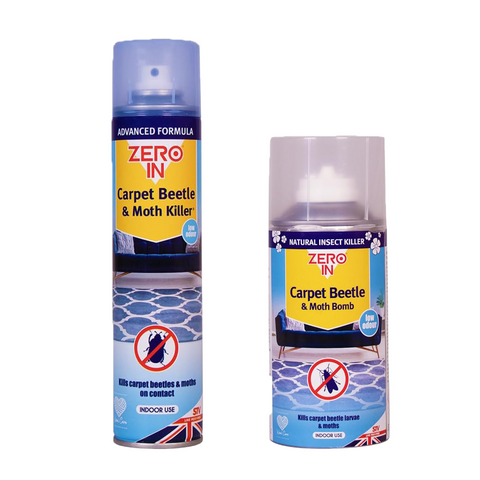 Zero In Carpet Beetle & Moth Killer Spray Antibacterial Ready Use Treatment