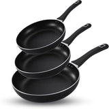 All Sizes Frying Round Aluminum Non Stick Pot Fry Flat Pan Oven Home Kitchen