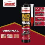 UniBond No More Nails Adhesive Original Cartridge Instant Grab Interior Use 365g