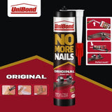 UniBond No More Nails Adhesive Original Cartridge Instant Grab Interior Use 365g