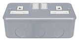 Metal Clad Socket 2 Gang Switched Socket Outlet Double Industrial Garage Bar13 A