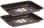 2 x Wham Non Stick Roasting Turkey Tray Bakeware Oven Pan Carbon Steel 39cm