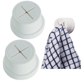 2 x Croydex Push In Soft Rubber Hole Tea Towel Cloth Holder Kitchen Bathroom