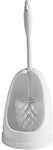SupaHome Plastic Open Enclosed Toilet Brush With Holder Set Bathroom Home White