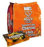 Big K Instant Lighting Lumpwood Charcoal BBQ Barbeques Coal With Safety Matches