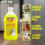 2 x Bartoline Concentrated Sugar Soap Removes Dirt, Grease & Nicotine 500ml