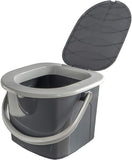 Portable Toilet Bucket Camping WC Festival Travel Detachable Seat Lid 15.5L