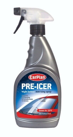 Carplan Pre-Icer Night before De-Icer Anti-Icing Spray 500ml Trigger Spray -25c