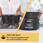5.6L Crockpot TimeSelect Digital Slow Cooker Removable Stoneware Bowl Black