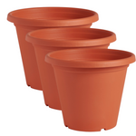 Clever Round Plastic Pots Garden Plant Growing Weather Resistant 30cm Terracotta