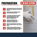 Evo-Stik Mould Resistant Wall Tile Adhesive + Grout Ready To Use Waterproof 1kg