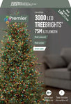 Premier Multi Action Treebrights 3000 LED Christmas Lights with 8 Hour Timer