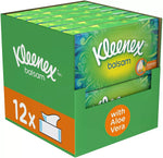 Kleenex Tissue Balsam With Aloe Vera And Vitamin E Facial Tissues - 12 Boxes