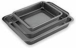 KasaBona Premium Bakeware Non Stick Baking Roasting Trays Pan Tin 3 Piece Set