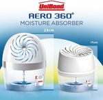 UniBond Aero 360 Compact Moisture Absorber Dehumidifier System Device + 1 Refill