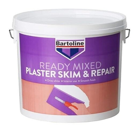 Bartoline Plaster Skim And Repair Ready Mixed Interior Walls And Ceiling 2.5L