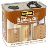 Rustins Danish Oil For Wood And Workshop Natural Finish - All Sizes