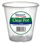 Stewart Clear Orchid Plants Pots Plastic Garden Flowers Planter 11cm / 13cm