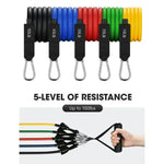 13PCS Set Resistance Bands Workout Exercise Crossfit Fitness Yoga Training Tubes