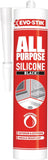 Evo-Stik All Purpose Flexible Silicone Sealant Mould Resistant Black,Clear,White