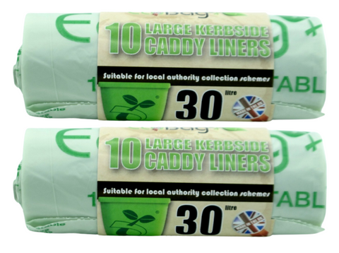 Caddy Bin Liners Compostable Biodegradable Kitchen Food Waste Bags 30Litre