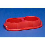 Whitefurze Plastic Assorted Round & Double Dog Cat Feeding Pet Bowl 15-32cm