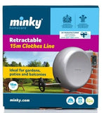 Minky Retractable Clothes Washing Single 15m - Double 2 x 15m Line