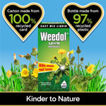 Weedol Fast Acting Lawn Weed killer Concentrate Weeds Patio Easy Mix 250ml - 2L