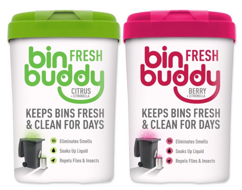 Bin Buddy Fresh Bin Freshener Deodoriser Powder Citrus Zing And Berry Blast 450g